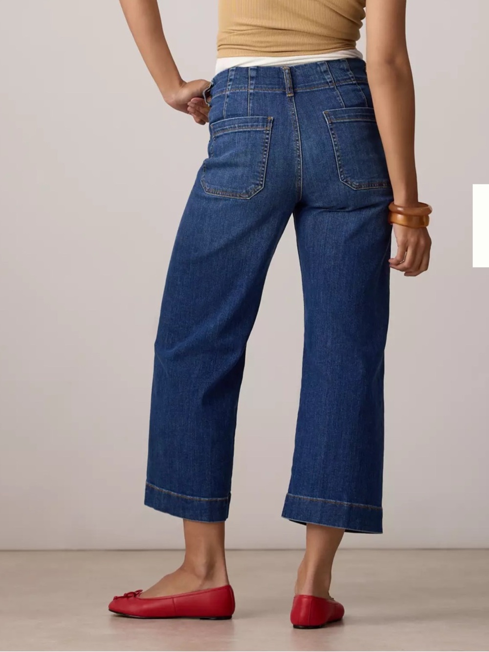 Anthropologie The Colette Crop Wide-Leg Jeans by Maeve size 30 - Picture 3 of 7